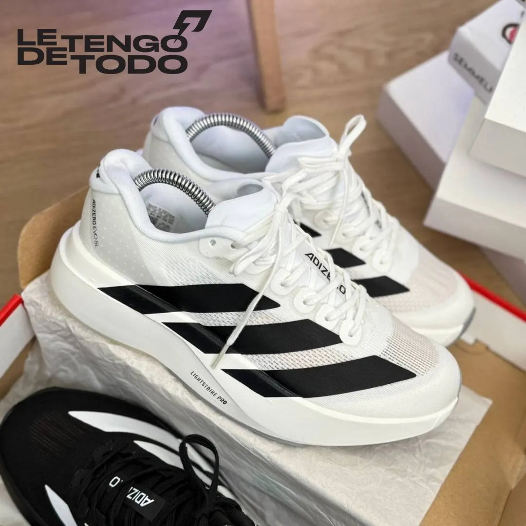 ADIDAS ADIZERO BLANCA NEGRA