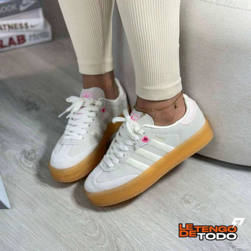 ADIDAS SAMBA PLATAFORMA GRIS