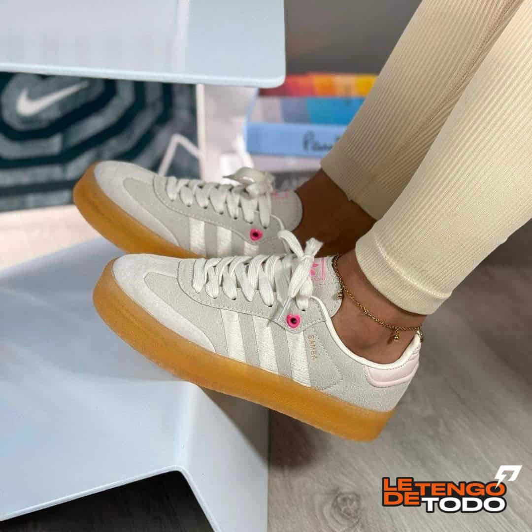 ADIDAS SAMBA PLATAFORMA GRIS