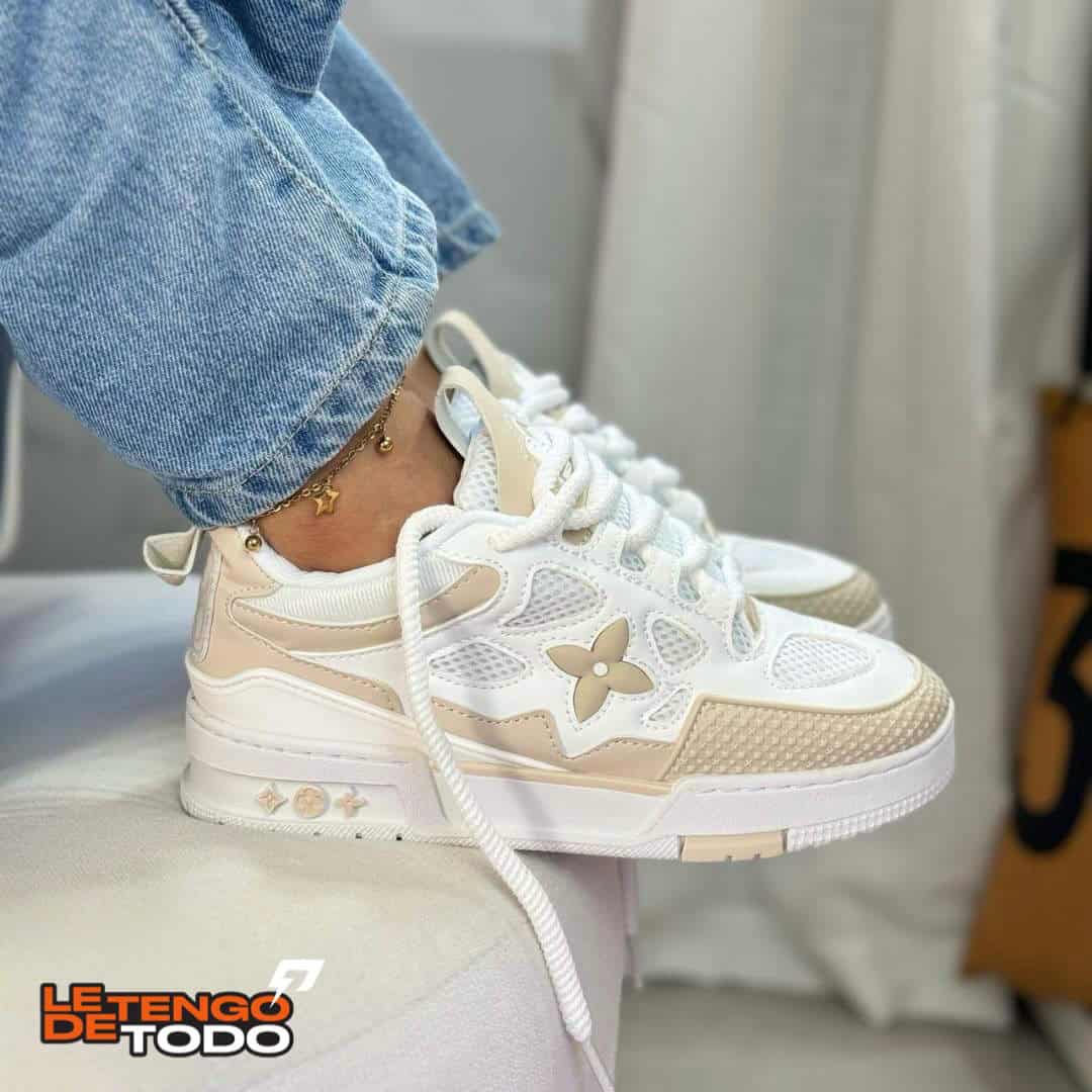 LOUIS VUITTON SKATE BLANCA BEIGE
