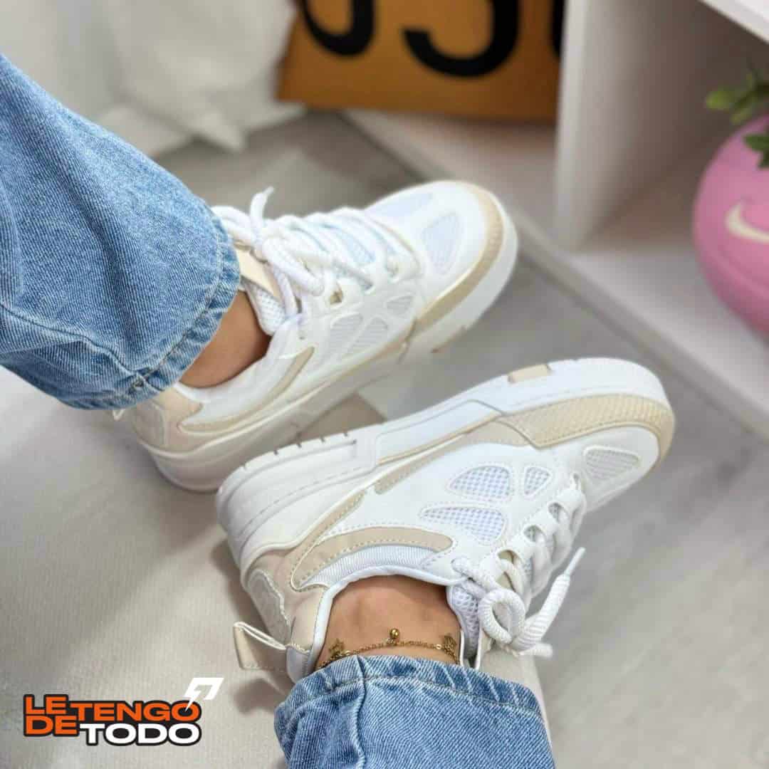 LOUIS VUITTON SKATE BLANCA BEIGE