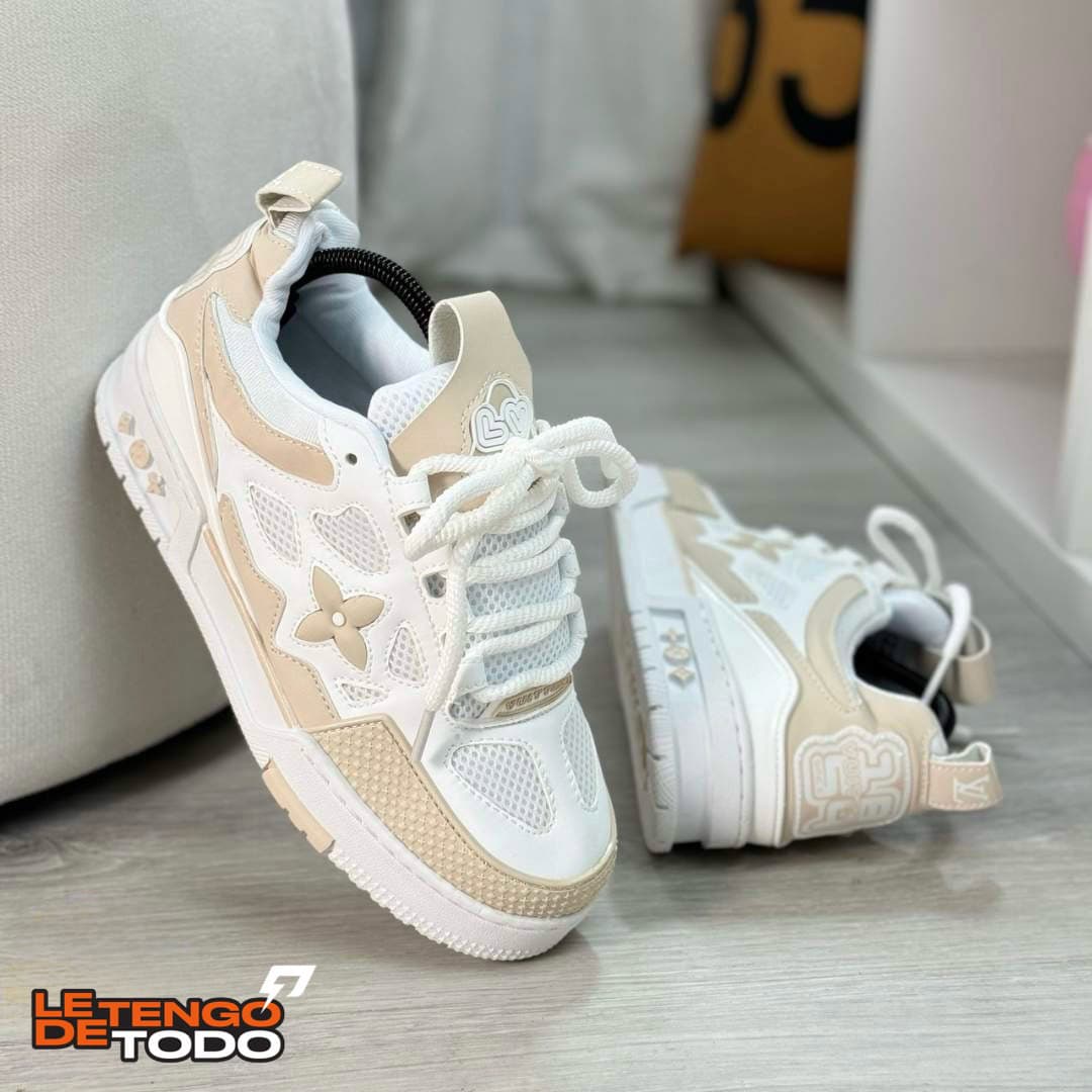 LOUIS VUITTON SKATE BLANCA BEIGE