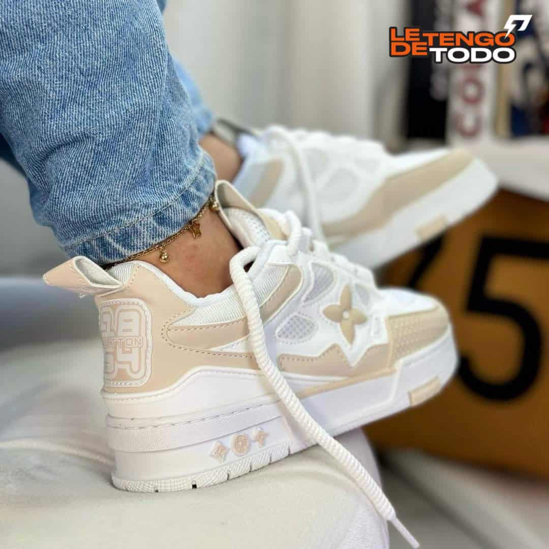 LOUIS VUITTON SKATE BLANCA BEIGE