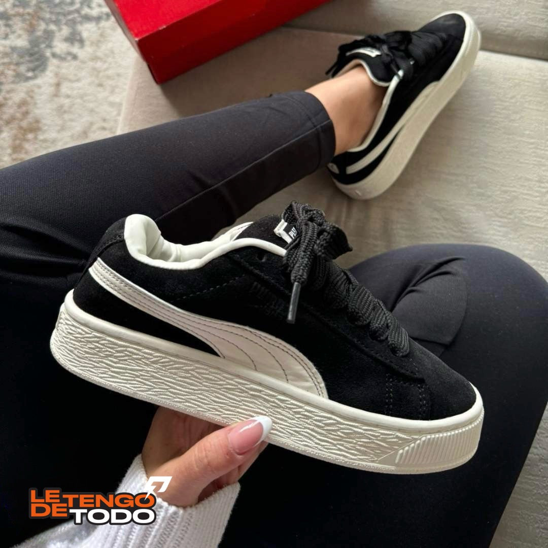 PUMA SUEDE XL NEGRA BEIGE